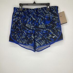 Girls Nike Running Shorts with Liner XL‎ Blue/black/Gray/white